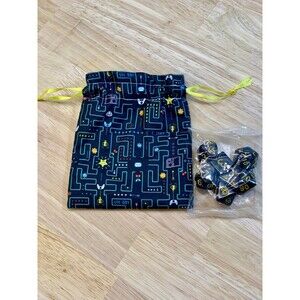 Dice Bag + Matching Dice Set – Handmade Gift for RPG Players - Retro Gaming
